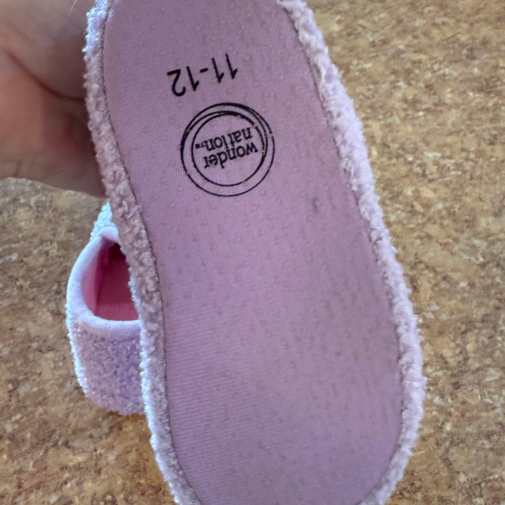 Wonder Nation Pink and Purple Kids Slippers - Picture 3 of 3